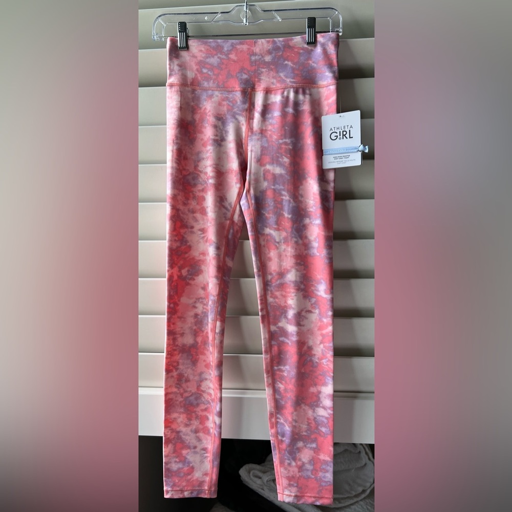 Athleta Girl - NWT - High Rise Tight - multi color -XL - Hair Tie Incl.